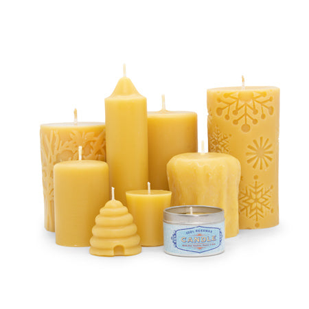 Beeswax Candles, 3 Pillars – Mill Creek Apiary