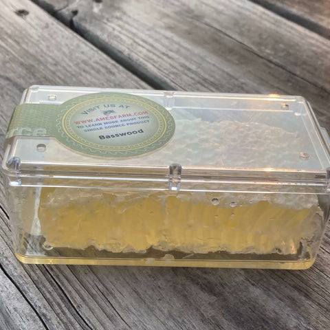 Basswood Comb Honey - Ames Farm Single Source Honey