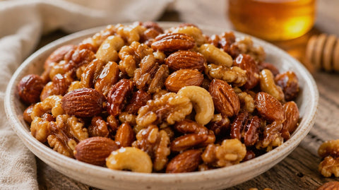 Honey Roasted Nuts Recipe - Ames Farm Single Source Honey