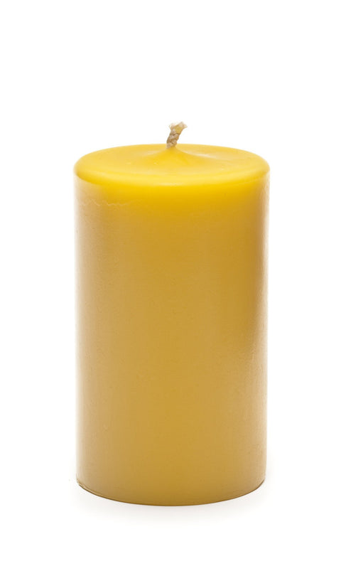 100% Pure Beeswax Pillar candles. 2 in diameter and up to 8 tall